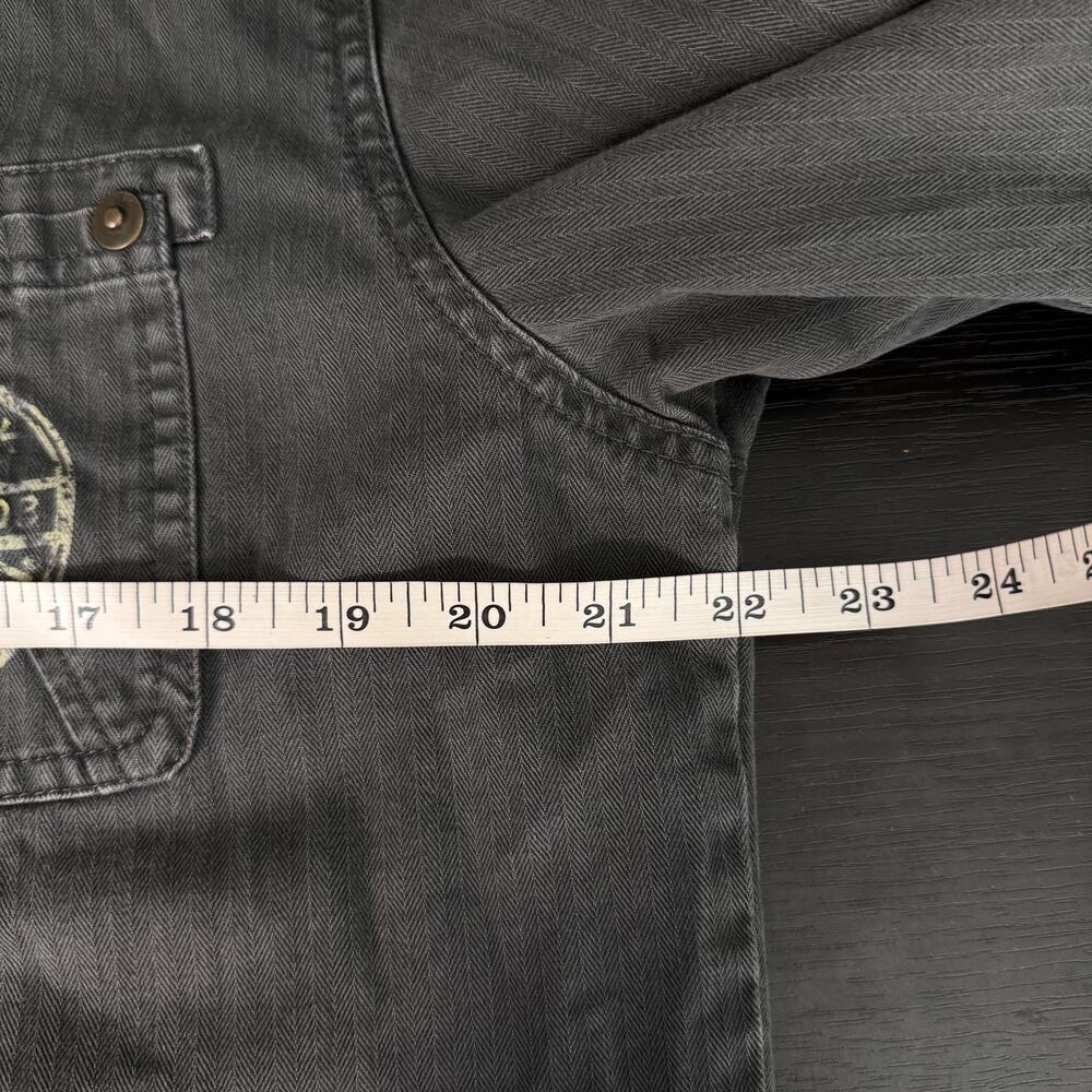 Harley Davidson Shirt Jacket Mens Large Chore Coat Button Up Biker Workwear - Picture 13 of 15